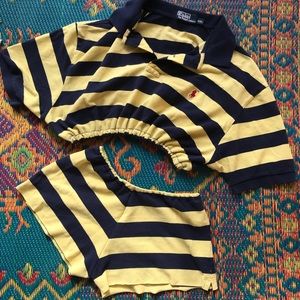 Vintage Cropped Polo Top